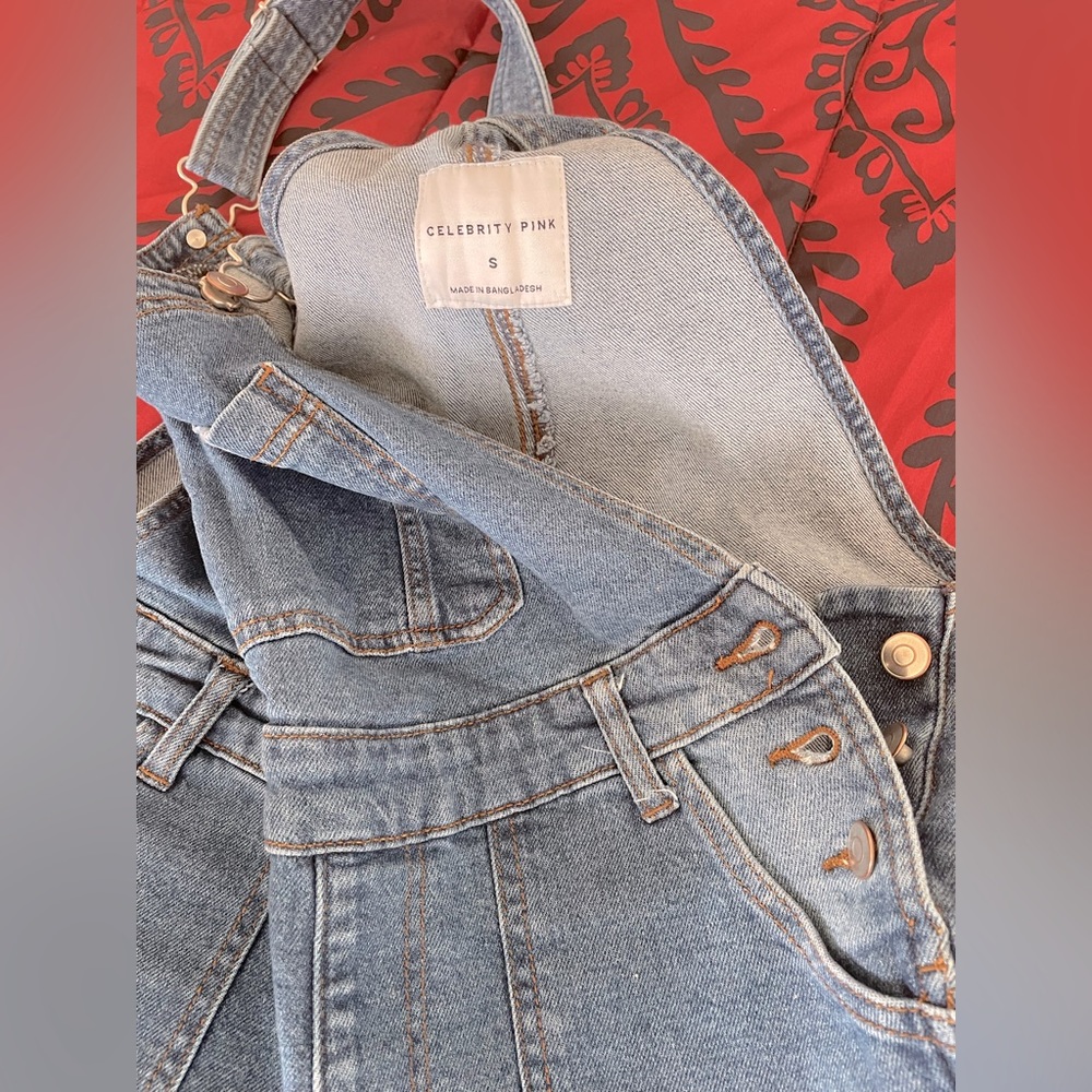 Celebrity Pink carpenter overalls